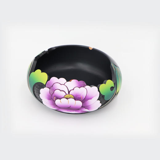 【非遗】云南彩陶-牡丹花烟灰缸 商品图3