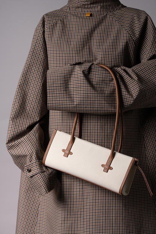Umber Shade | Shoulder bag [帆布拼牛皮拎包] 商品图6