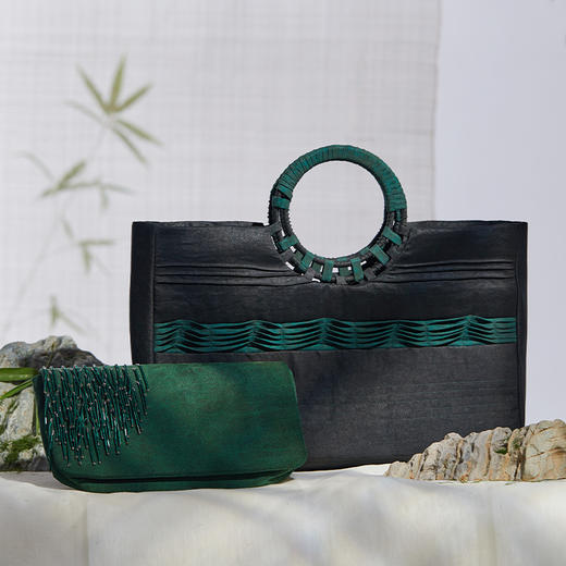 TANGY Collection/天意精品2021年春夏新品国潮东方风编织莨绸包包 商品图1