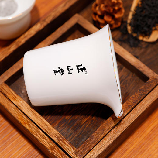 正山堂茶业描金公道杯白瓷德化200ml 茶具 商品图2