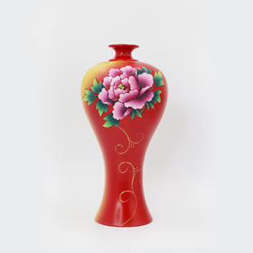 【非遗】云南彩陶-红色贵妃瓶