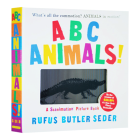 光与影视觉动物ABC动画书 英文原版 ABC Animals A Scanimation Picture Book 动画效果翻翻书 儿童趣味认知 英文版进口英语书籍