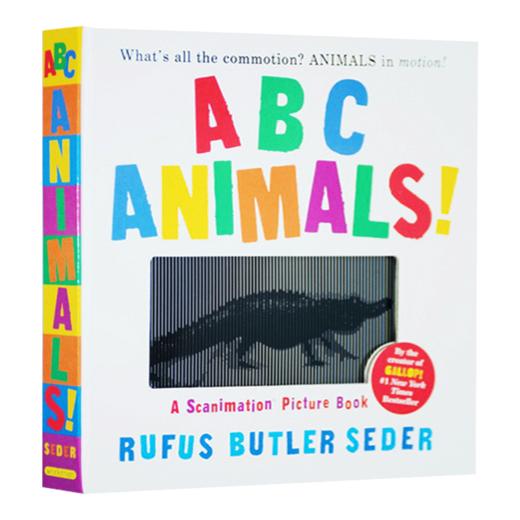 光与影视觉动物ABC动画书 英文原版 ABC Animals A Scanimation Picture Book 动画效果翻翻书 儿童趣味认知 英文版进口英语书籍 商品图0