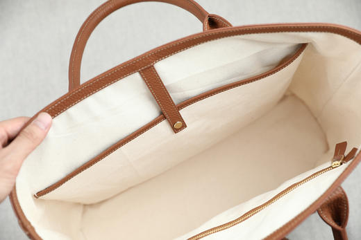 Umber Shade | Tote bag [帆布拼牛皮拎包] 商品图8