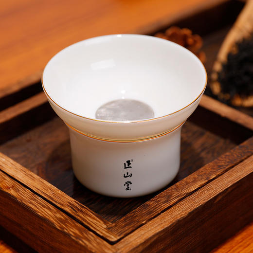 正山堂 描金茶漏 过滤分离两件套茶滤 茶具 商品图0