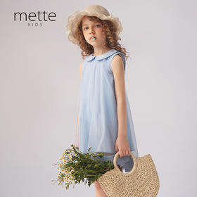 【无袖网纱裙】21年夏季新品童装娃娃领连衣裙女童网纱裙子