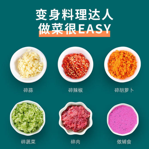 【家用绞肉机】电动蒜蓉机捣蒜泥小型切打压剥蒜器搅碎机厨房电器 商品图8