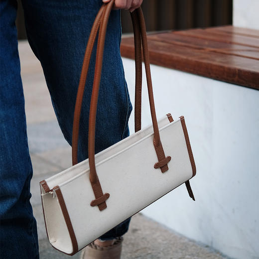 Umber Shade | Shoulder bag [帆布拼牛皮拎包] 商品图2