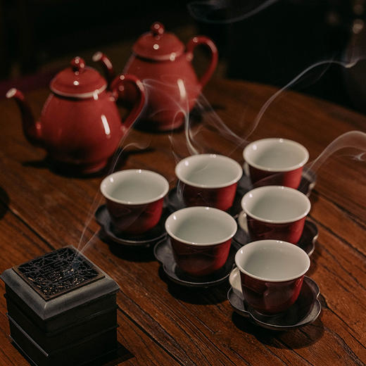 学古海棠茶托 商品图4