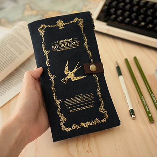 ultrahard藏书票两用笔袋系列福尔摩斯深蓝 商品图2