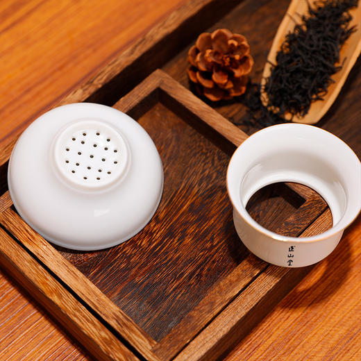 正山堂 描金茶漏 过滤分离两件套茶滤 茶具 商品图3