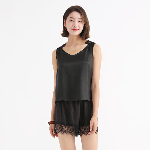 TANGY Collection/天意精品春秋新品桑蚕丝莨绸家居服绸缎背心 商品图3