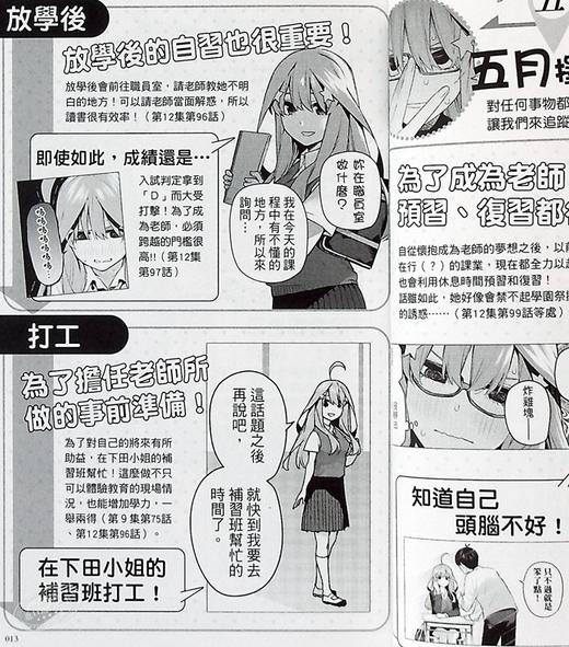 预售 【中商原版】漫画 五等分的新娘角色设定资料书 五月 春场 葱 台版 东立 商品图4