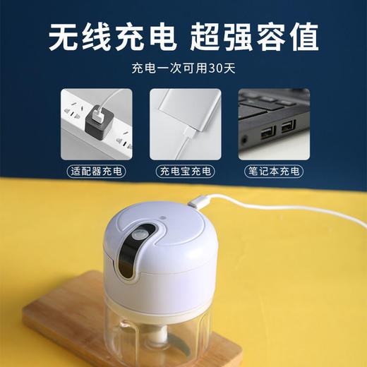 【家用绞肉机】电动蒜蓉机捣蒜泥小型切打压剥蒜器搅碎机厨房电器 商品图6