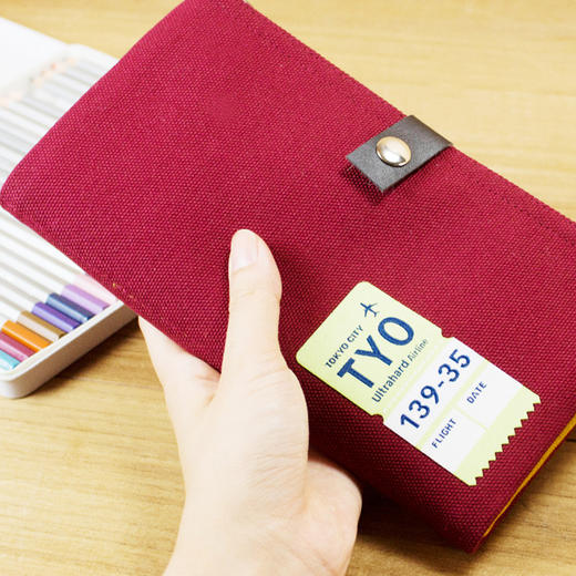 Ultrahard双拉链笔袋/东京红 商品图1