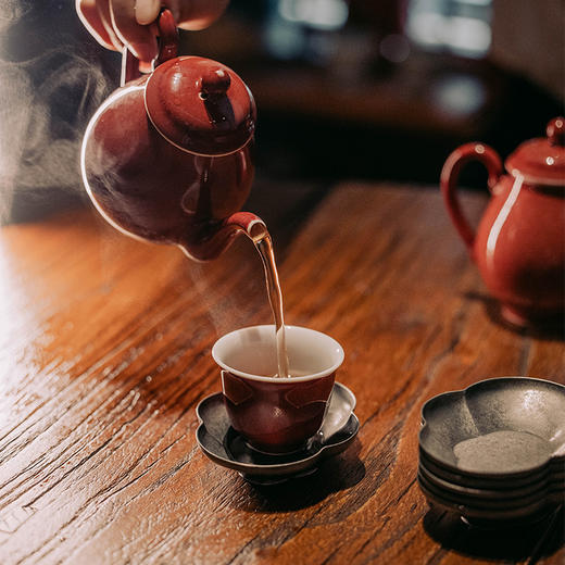 学古海棠茶托 商品图5