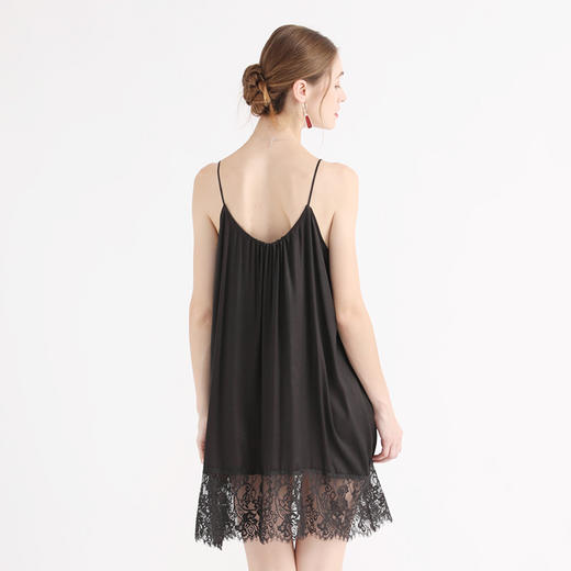 TANGY Collection/天意精品春秋新品莨绸家居服真丝绸缎抽带睡裙 商品图2