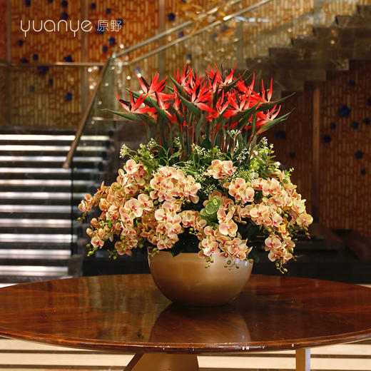酒店大堂仿真花摆件大型大厅中庭圆桌前台别墅商场会所装饰花 商品图1