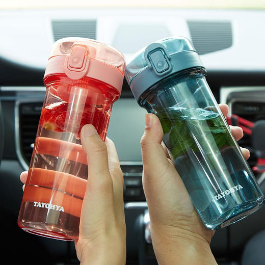 【专柜多样屋】-绚丽弹盖茶隔杯-450ml 商品图2