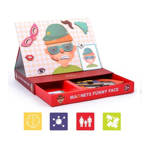 T 弥鹿mideer  磁力贴游戏套装-有趣脸谱 商品图1