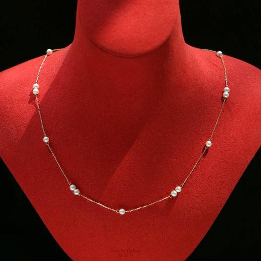 【下单2-3个工作日发】甄珠贝 未满项链&手链 18k金叠戴锁骨链 甄选国内精品小珍珠项链 商品图0