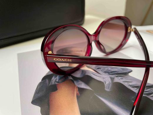 coach 女士复古酒红太阳镜墨镜 商品图5