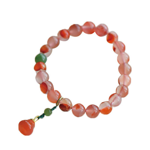 闹闹女巫店7nows|桃梨黑暗鸿运当头冰飘荔枝冻南红手链女糖果色 商品图4