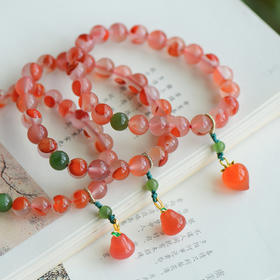 闹闹女巫店7nows|桃梨黑暗鸿运当头冰飘荔枝冻南红手链女糖果色