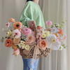 「闪光」-粉色系手提花篮 商品缩略图0
