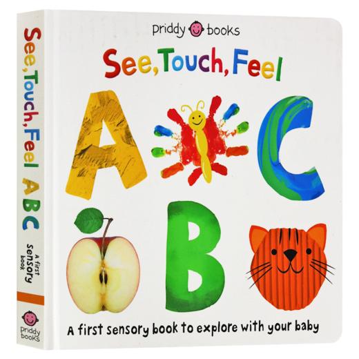 触摸书 字母 英文原版 See Touch Feel ABC 英文版进口原版单词学习书籍 幼儿英语启蒙纸板书 商品图3