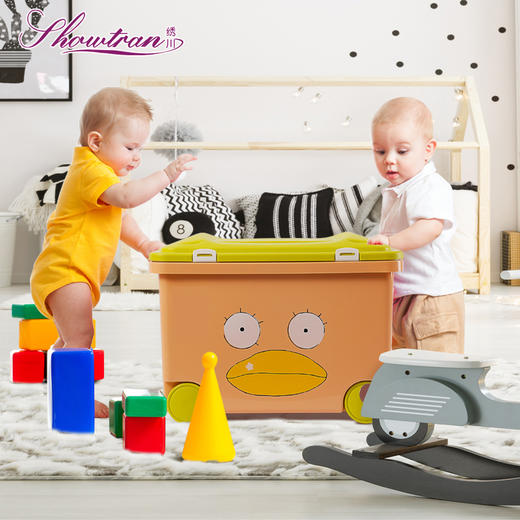 绣川儿童整理箱ST0605收纳箱塑料学生儿童杂物整理带盖 商品图2