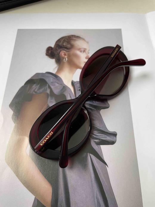 coach 女士复古酒红太阳镜墨镜 商品图3