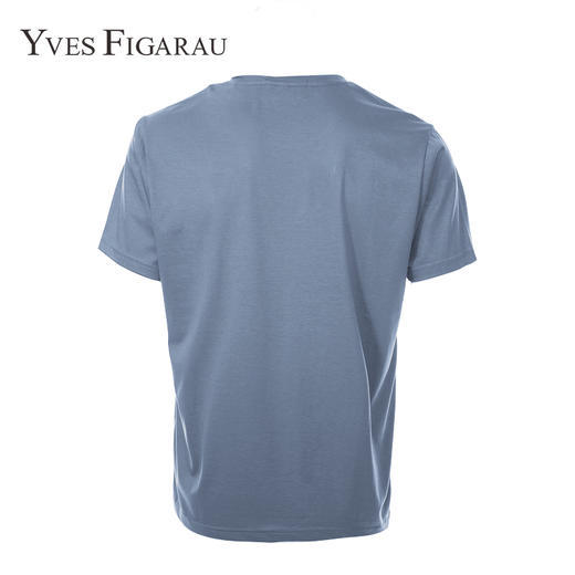 YvesFigarau伊夫·费嘉罗新款夏季男士简约印花舒适透气休闲圆领短袖T恤916867 商品图5