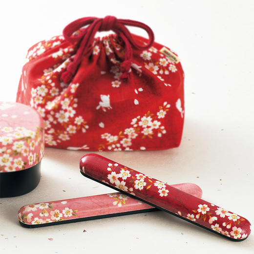 Hakoya樱兔筷盒红33071 商品图2