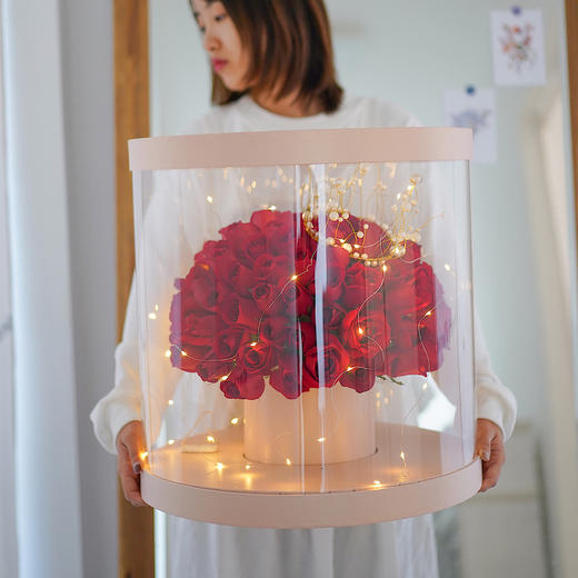「点绛唇」-巨型透视玫瑰花盒 商品图0
