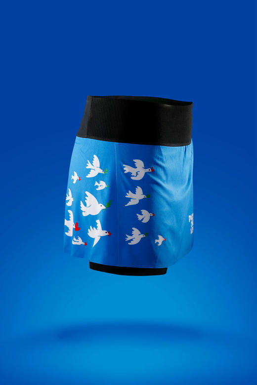 严素跑步短裙 爱与和平 轻量 快干 内衬紧身裤 防走光 综合运动 商品图3