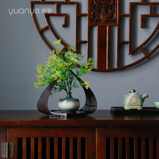 新中式禅意仿真花假花餐厅商场酒店桌面客厅玄关装饰花摆设件 商品图3