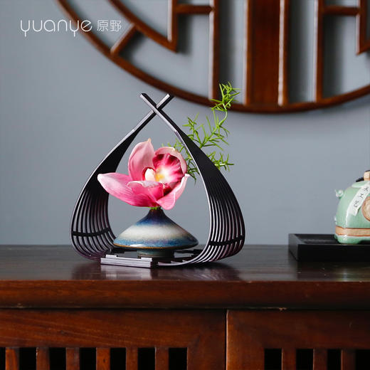 新中式禅意仿真花假花餐厅商场酒店桌面客厅玄关装饰花摆设件 商品图0