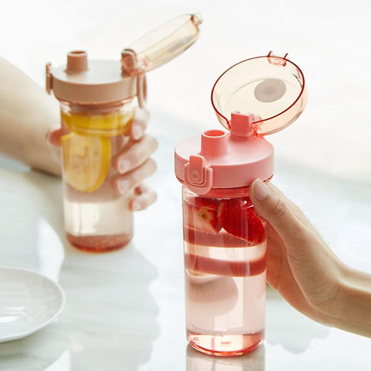 【专柜多样屋】-绚丽弹盖茶隔杯-450ml 商品图3