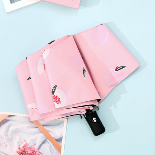 【水果系列晴雨伞】两用三折叠伞 居家日用小清新太阳伞黑胶遮阳伞 商品图3