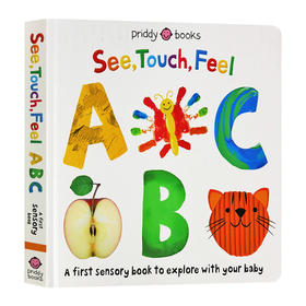 触摸书 字母 英文原版 See Touch Feel ABC 英文版进口原版单词学习书籍 幼儿英语启蒙纸板书