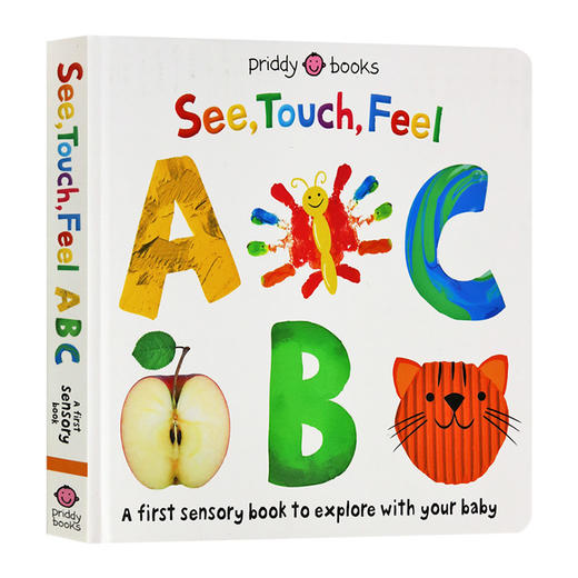 触摸书 字母 英文原版 See Touch Feel ABC 英文版进口原版单词学习书籍 幼儿英语启蒙纸板书 商品图0