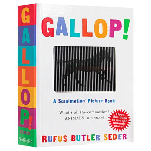 光与影视觉动画书系列 奔跑 英文原版 Gallop A Scanimation Picture Book 马步 动画效果翻翻书 英文版进口原版英语书籍 商品图3