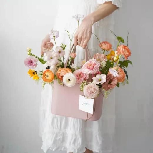 长方皮质手提收纳花篮--爱在当下 商品图3