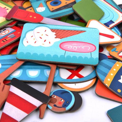 T 弥鹿mideer  磁力贴游戏套装-有趣脸谱 商品图2