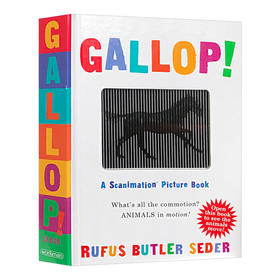 光与影视觉动画书系列 奔跑 英文原版 Gallop A Scanimation Picture Book 马步 动画效果翻翻书 英文版进口原版英语书籍