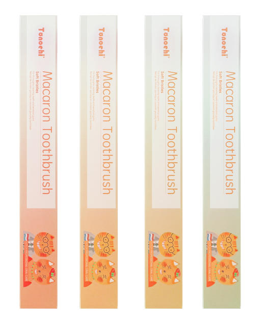 Tonochi通吃猫-Macaron成人宽头牙刷（4支起售） 商品图1