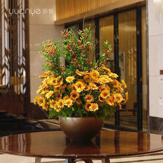 酒店大堂仿真花摆件大型大厅中庭圆桌前台别墅商场会所装饰花 商品图3