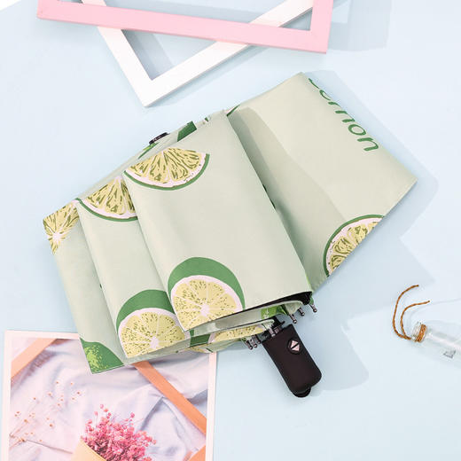 【水果系列晴雨伞】两用三折叠伞 居家日用小清新太阳伞黑胶遮阳伞 商品图1