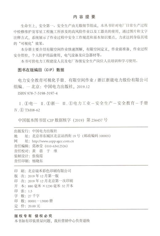 有限空间作业/电力安全教育可视化手册 商品图3